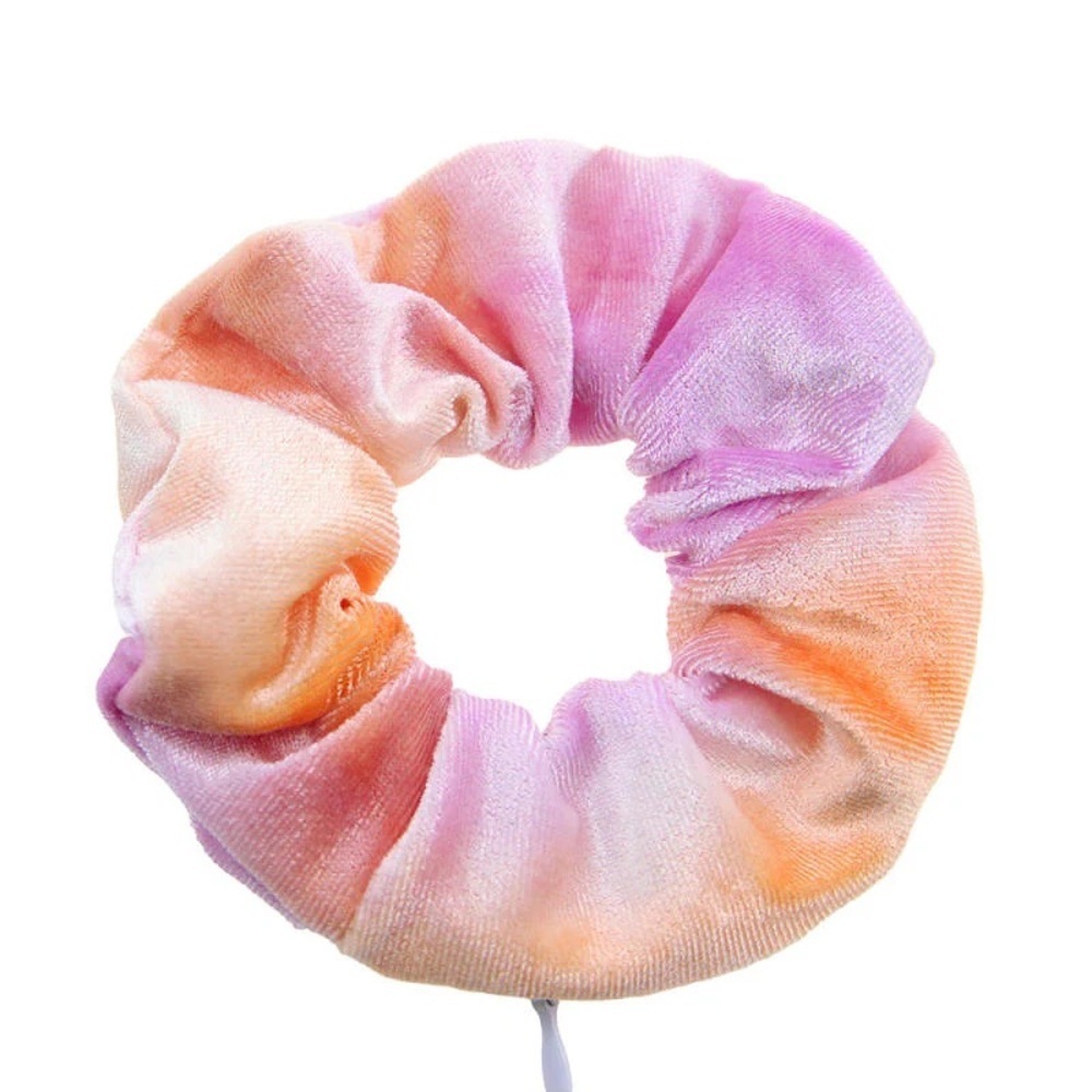 NWT Velvet Zip Scrunchie with Hidden Pocket – Tie Dye – Hair Accessory